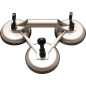Triples Ventouses Mini Ø115 mm - Aluminium - Prise Forte et Polyvalente - BGS