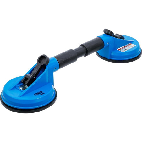 Doubles Ventouses Caoutchouc Ø120 mm - ABS, Tête Flexible, 390 mm - Prise Puissante et Adaptabilité - BGS