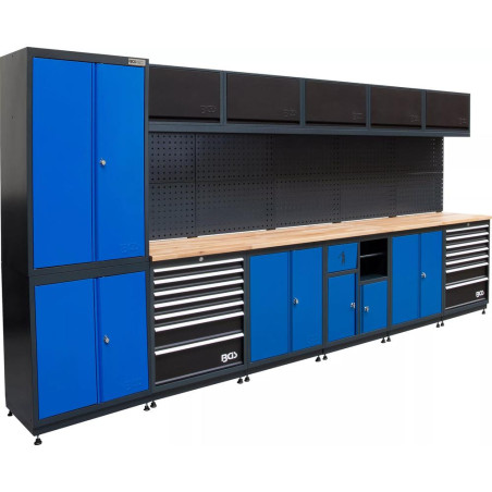 Système d Unité Murale Compact 6 Modules - Rangement Pratique et Design - Bois, 58 x 202.5 x 3.9 cm - D-Work