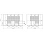 Système d Unité Murale Atelier Bois 8 Modules - 58x202.5x9 cm - Rangement Modulable et Pratique - BGS