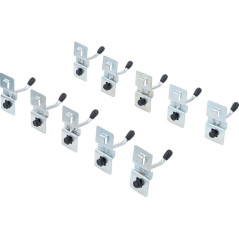 Jeu de Crochets Simples 10 pcs - 40 mm, Système Mural - Fixation Pratique et Polyvalente - BGS