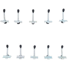 Jeu de Crochets Simples 10 pcs - 40 mm, Système Mural - Fixation Pratique et Polyvalente - BGS