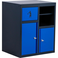 Armoire Basse avec Porte-Rouleaux et Module de Déchets - 58.4x84.3x69.1 cm - Acier, Fonctionnelle et Pratique - - BGS