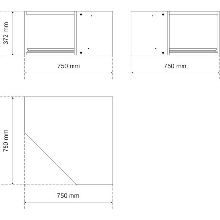 Armoire Murale d Angle 38,3x76,2x77 cm - Battant Frontal - Rangement Optimisé et Gain de Place - BGS