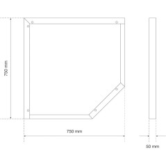 Sous-structure réglable pour tiroirs et armoires d’atelier - 75x5x75 cm - Élément de coin robuste - Ajustement en hauteur - BGS