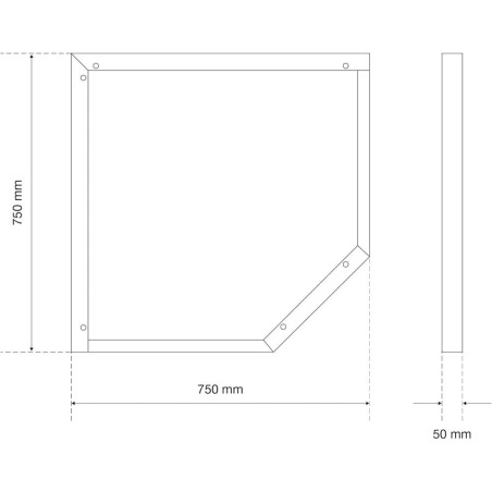 Sous-structure réglable pour tiroirs et armoires d’atelier - 75x5x75 cm - Élément de coin robuste - Ajustement en hauteur - BGS