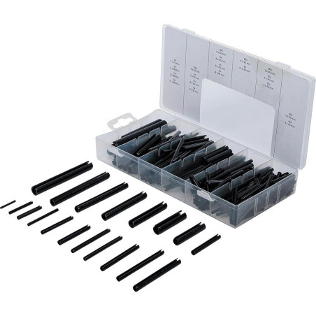 Assortiment de Goupilles Mécaniques 450 Pièces - Acier, Dimensions Variées - Fixation Précise et Polyvalente - BGS