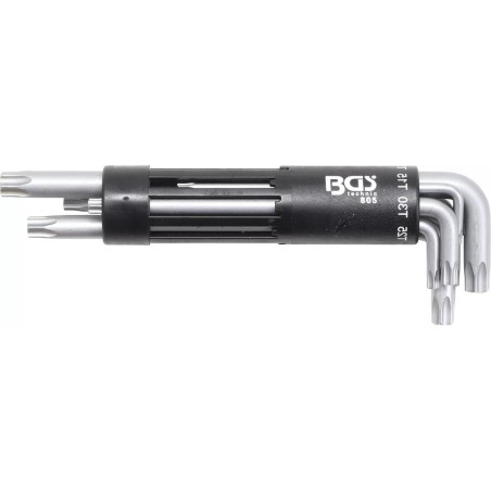 Jeu de Clés Allen Extra Longues Profil T Torx T10-T50 - 8 pcs - Précision et Accessibilité Optimale - D-Work