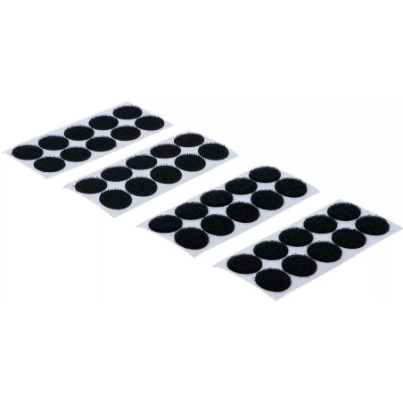 Points Auto-Agrippants Autocollants Noir - 40 Pièces - Fixation Pratique et Réutilisable - BGS