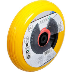 Roue de Brouette 400 mm - PU Jaune/Noir - Robuste et Durable - - BGS