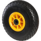 Roue de Brouette 400 mm - PU Jaune/Noir - Robuste et Durable - D-Work