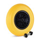 Roue de Brouette 400 mm - PU Jaune/Noir - Robuste et Durable - - BGS
