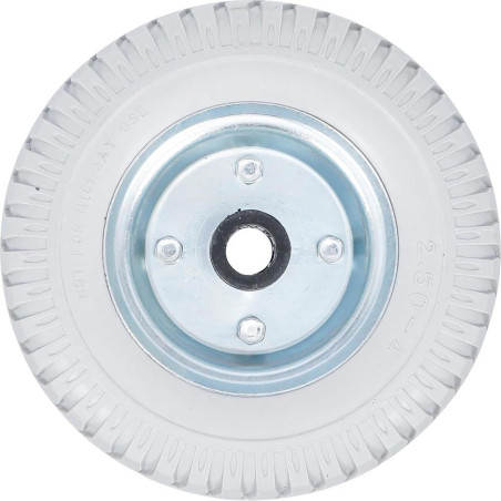 Roue pour Diable 220 mm - PU Gris - Résistante et Maniable, Pro - D-Work