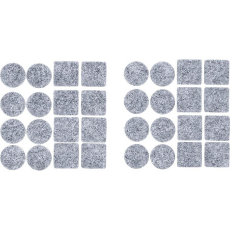 Jeu de Protections Antidérapants Gris Tacheté - 32 Pièces - Sécurité et Stabilité - - BGS