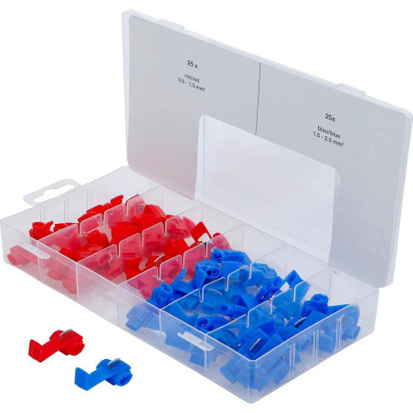 Assortiment de Connecteurs Électriques 50 pcs - Polyvalents et Pratiques, Plastique, Pro - D-Work