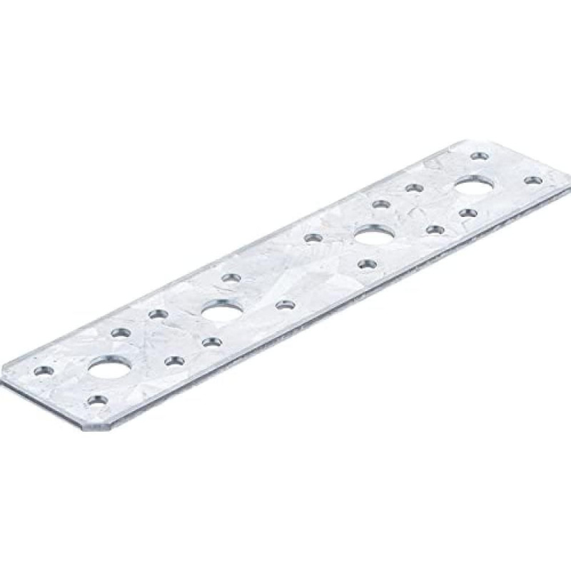 Plaque de Fixation Plate 180x40x2 mm - Acier Résistant - Fixation Solide et Durable - BGS