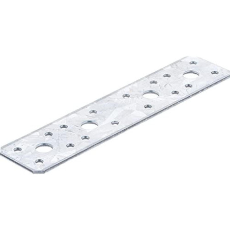 Plaque de Fixation Plate 180x40x2 mm - Acier Résistant - Fixation Solide et Durable - BGS