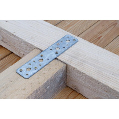 Plaque de Fixation Plate 180x40x2 mm - Acier Résistant - Fixation Solide et Durable - BGS