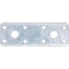 Plaque de Fixation Plate 180x40x2 mm - Acier Résistant - Fixation Solide et Durable - BGS