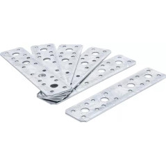 Plaque de Fixation Plate 180x40x2 mm - Acier Résistant - Fixation Solide et Durable - BGS