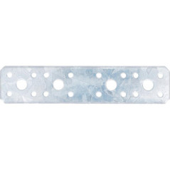 Plaque de Fixation Plate 180x40x2 mm - Acier Résistant - Fixation Solide et Durable - BGS