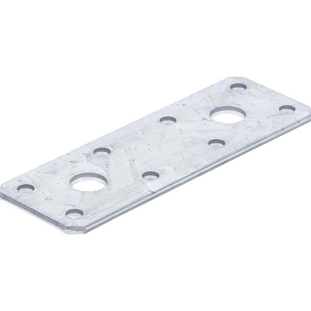 Plaque de Fixation Plate 100 x 35 x 2 mm - Acier, Résistante et Polyvalente - D-Work