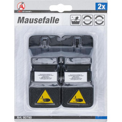 Piège à Souris 2 pcs - Plastique - Efficace et Réutilisable - BGS