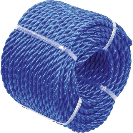 Corde Plastique Universelle 4 mm x 20 m - Bleu - Résistante et Polyvalente - BGS