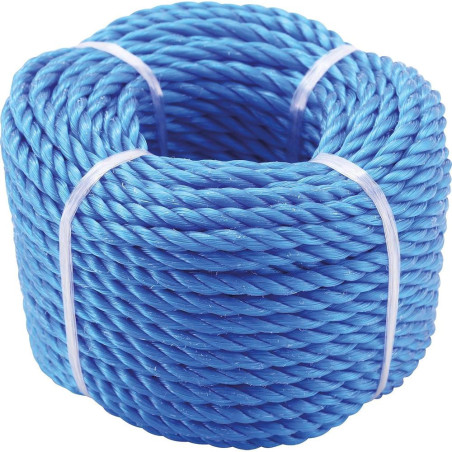 Corde Plastique Universelle 4 mm x 20 m - Bleu - Résistante et Polyvalente - BGS
