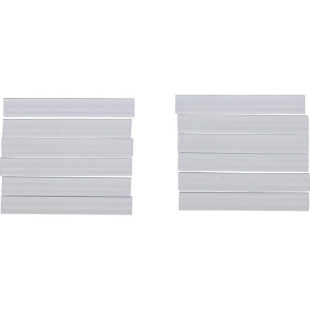 Bâtonnets de Colle Chaude 12 pcs D.7,5 mm x 50 mm - Transparent, Polyamide - Collage Rapide et Précis - D-Work