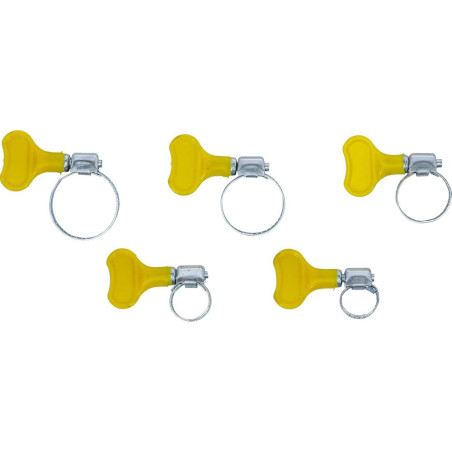 Assortiment de 26 Colliers avec Écrou Papillon - Acier, Fixation Pratique et Réglable - BGS