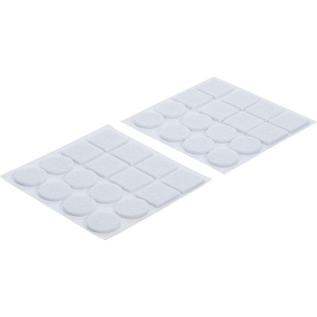 Jeu de Protections Antidérapants 32 Pièces - Blanc, Dimensions 11,5x0,9x17,9 cm - Sécurité et Stabilité Améliorées - BGS