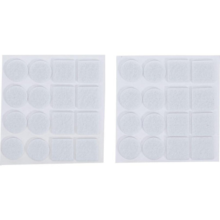 Jeu de Protections Antidérapants 32 Pièces - Blanc, Dimensions 11,5x0,9x17,9 cm - Sécurité et Stabilité Améliorées - BGS