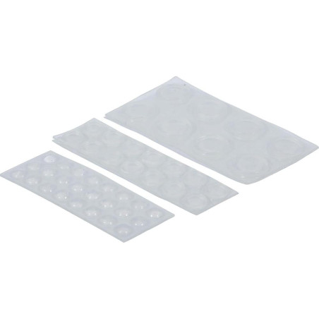 Jeu de Tampons Élastiques Transparants 46 pcs - Résistants et Polyvalents - Pro - D-Work