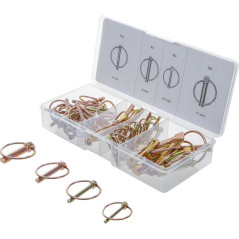 Assortiment de Goupilles Creuses 50 Pièces - Acier, Dimensions Variées - Fixation Précise et Durable - BGS
