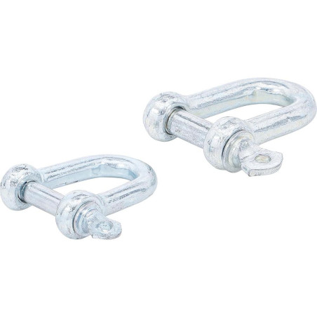 Jeu de Manilles Type D - 2 pcs - Fixation Sécurisée, Acier Résistant - D-Work