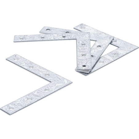 Équerre L 4 pcs 100 x 100 x 15 mm - Fixation et Support Fiables, Acier Résistant - D-Work