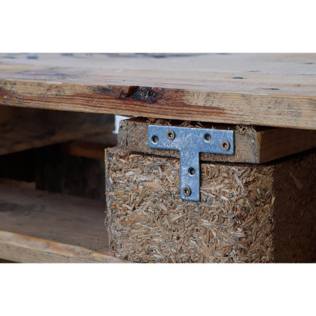 Équerre en T 4 Pièces 70x50x16 mm - Acier Résistant - Assemblage Précis et Stable - BGS