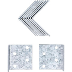 Connecteur d’Angle 10 Pièces 40x40x40 mm - Résistant et Pratique pour Assemblage - BGS