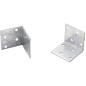 Connecteur d’Angle 40x40x40 mm - Acier, 2 mm d Épaisseur - Assemblage Solide et Précis - BGS