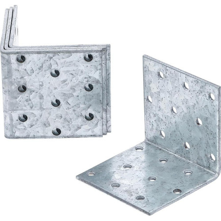 Connecteur d'Angle 4 pcs 60 x 60 x 60 mm - Résistant et Pratique pour Assemblage d Éléments, Acier - D-Work