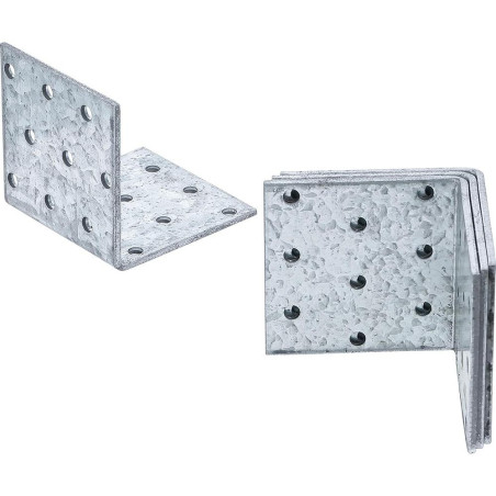 Connecteur d'Angle 4 pcs 60 x 60 x 60 mm - Résistant et Pratique pour Assemblage d Éléments, Acier - D-Work