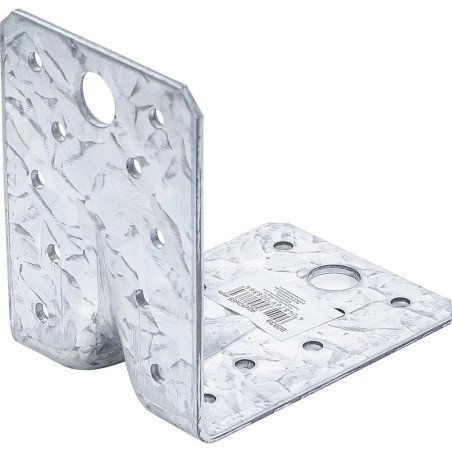 Connecteur d’Angle avec Bourrelet 90x90x65x2,5 mm - Renforcé, Acier - Fixation Solide et Durable - BGS