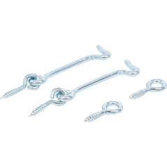 Crochet Tempête 4 x 80 mm - 2 pcs - Fixation Sécurisée, Acier Résistant - D-Work