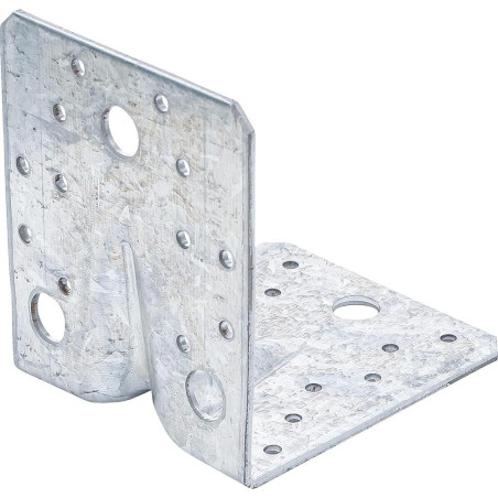 Connecteur d Angle avec Bourrelet 105 x 105 x 90 x 3 mm - Renforcé pour Assemblage Solide, Acier - D-Work