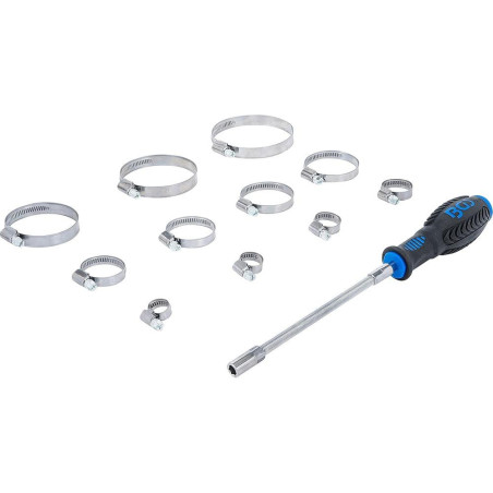 Assortiment de 111 Colliers Inoxydables - Sur Tableau - Résistants et Durables - BGS