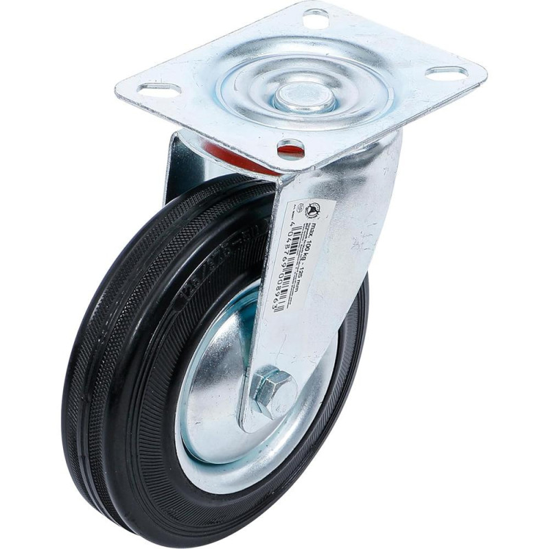 Roulette de Direction Ø125 mm - Socle à Visser - Robuste et Maniable - BGS