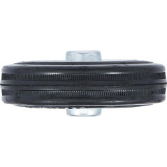 Roue Pleine en Caoutchouc Ø100 mm - Jantes en Acier - Résistante et Durable - BGS