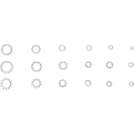 Assortiment de Rondelles 720 pcs - Acier, D.11 mm, Ep. 3,2 mm - Usage Polyvalent et Résistant - D-Work