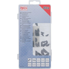 Assortiment de Clavettes 80 pièces - Acier, Dimensions Variées - Fixation et Assemblage Fiables - BGS